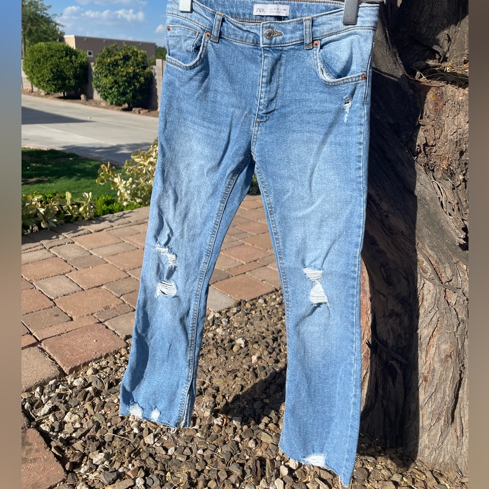Girls ZARA high rise jeans